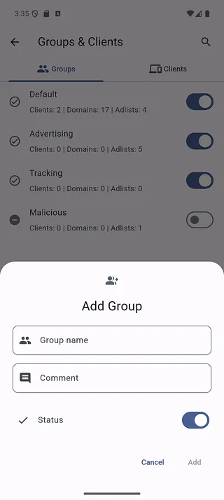 Add group