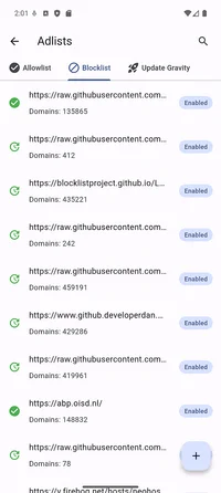 Adlists screen