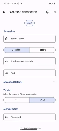 Create a connection screen