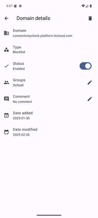 Domain details