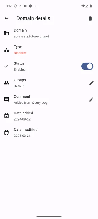 Domain details