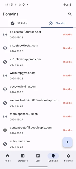 Domains list