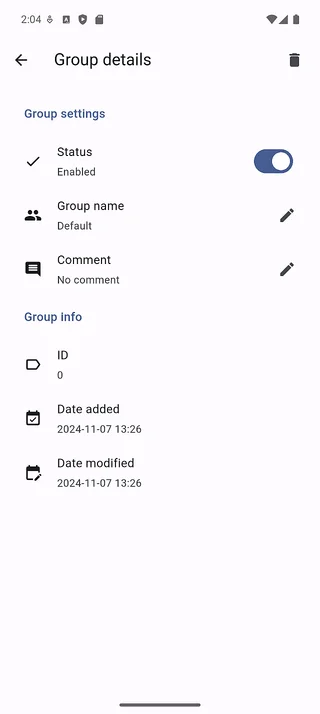 Group details