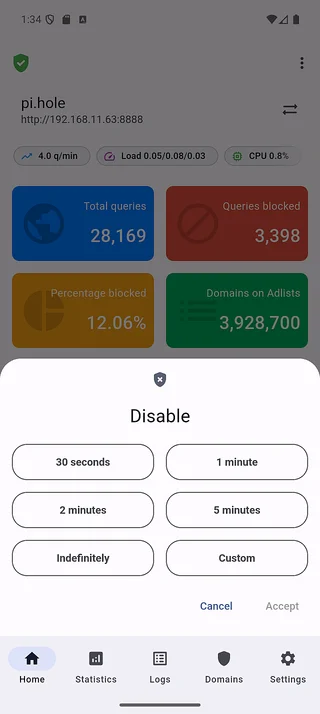 Home floating shield button