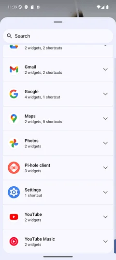 Home Widget List