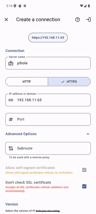 Ignore certificate errors setting