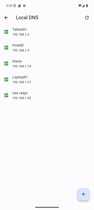 Local DNS list