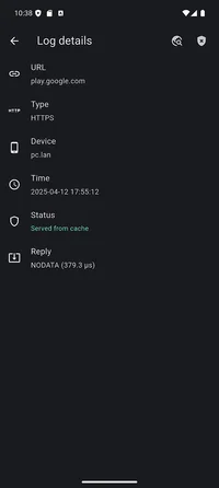 Log entry details