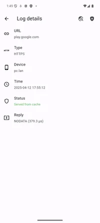 Log entry details