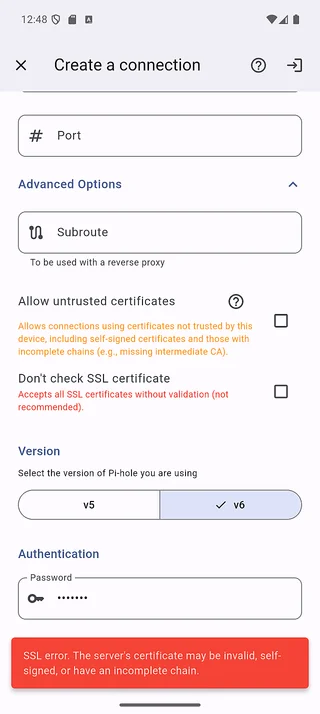 Docker connection error