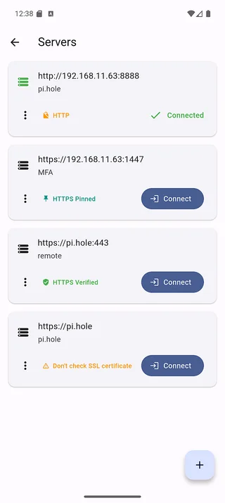 App settings main list